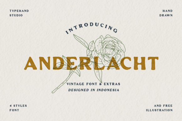 Anderlacht Font for Handmade Creations