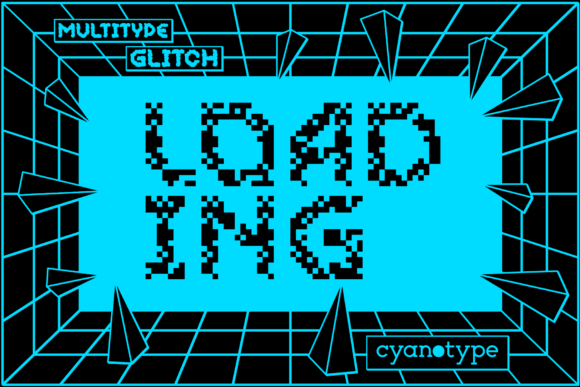 MultiType Glitch Loading Font for Creative Projects