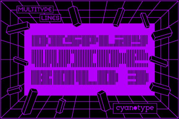 MultiType Lines Display Wide Bold 3 for Web Design