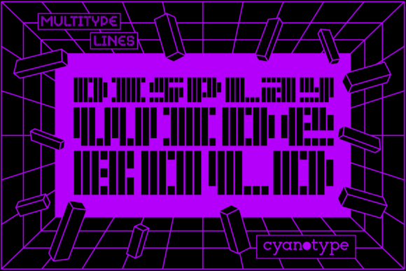 MultiType Lines Display Wide Bold Font for Web Design