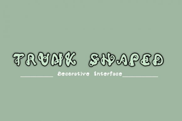 Trunk Shaped Font for Handmade Creations