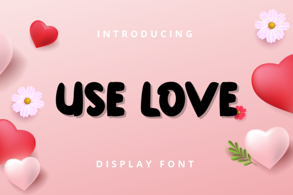 Use Love: A Bold Display Font for Editorial Design
