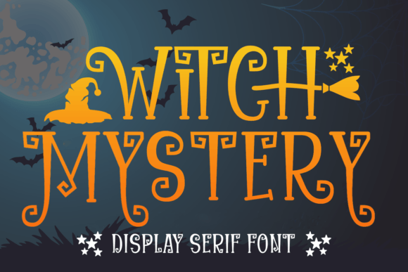 Witch Mystery Font for Spooky Craft Projects